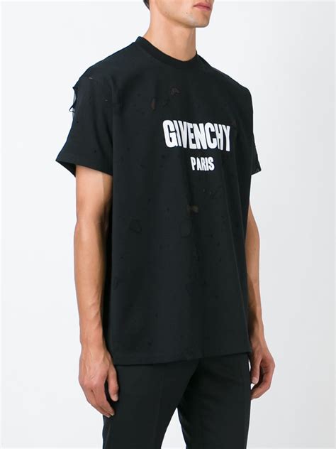 givenchy t shirt sale men|givenchy distressed t shirt.